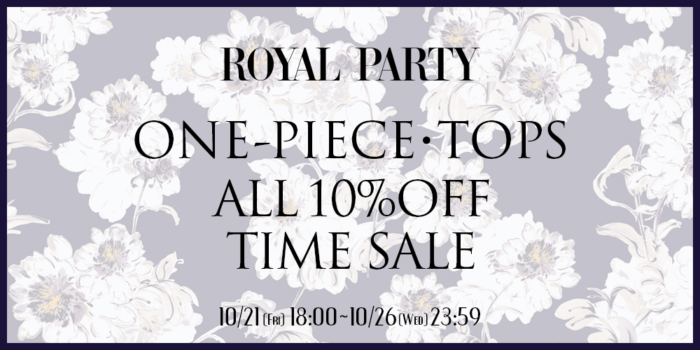 ONE-PIECE・TOPS ALL10%OFF TIME SALE