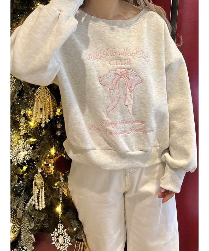 MORE self LOVE CLUB  SWEAT 詳細画像 ライトグレー 2