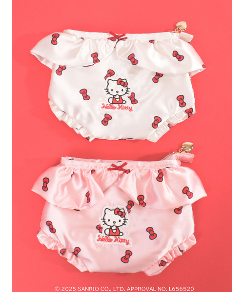 【HELLO KITTY】リボン柄パンツポーチ 詳細画像