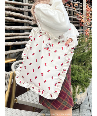 【HELLO KITTY】リボン柄トートバッグ
