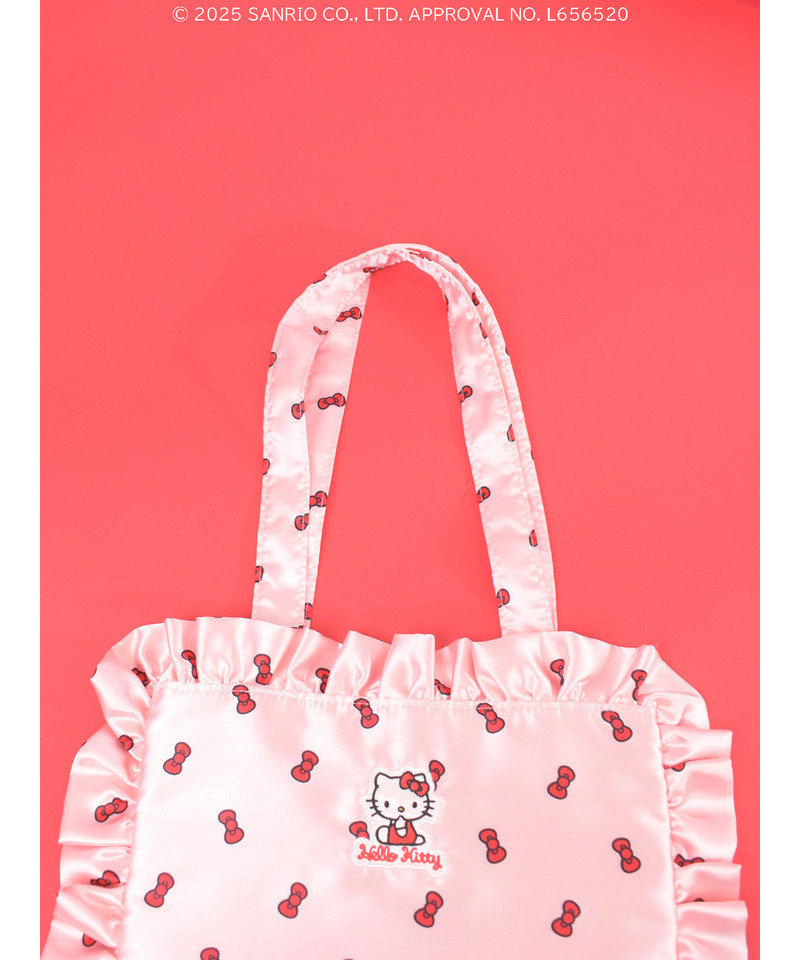 【HELLO KITTY】リボン柄トートバッグ 詳細画像 ピンク 13