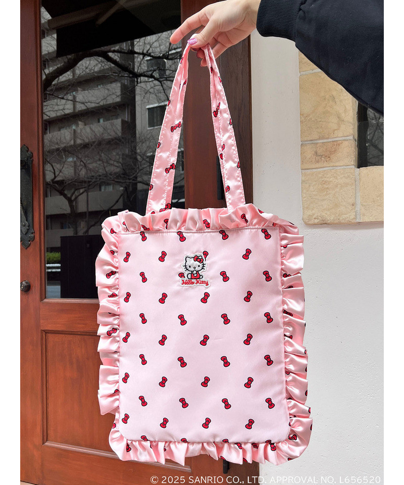 【HELLO KITTY】リボン柄トートバッグ 詳細画像 ピンク 3