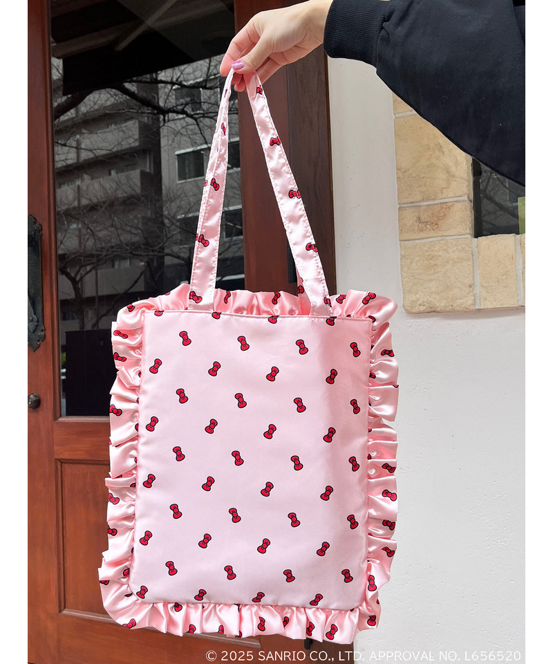【HELLO KITTY】リボン柄トートバッグ 詳細画像 ピンク 9