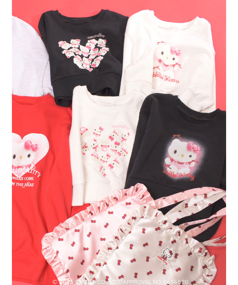 【HELLO KITTY】ハートぬいぐるみスウェット 詳細画像 ブラック 12