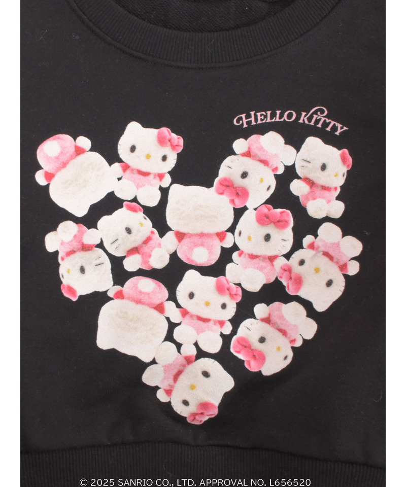 【HELLO KITTY】ハートぬいぐるみスウェット 詳細画像 ブラック 13
