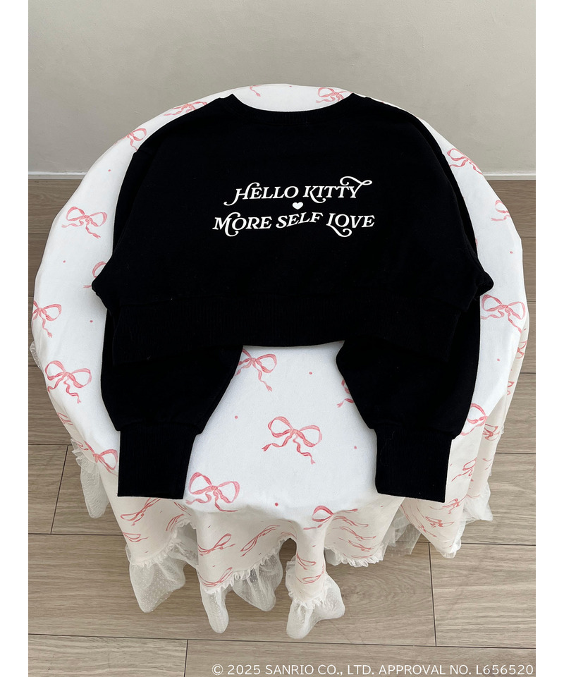 【HELLO KITTY】ハートぬいぐるみスウェット 詳細画像 ブラック 5