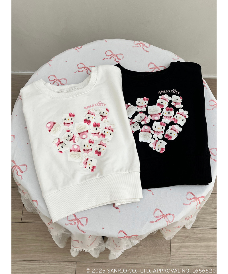 【HELLO KITTY】ハートぬいぐるみスウェット 詳細画像 ブラック 6