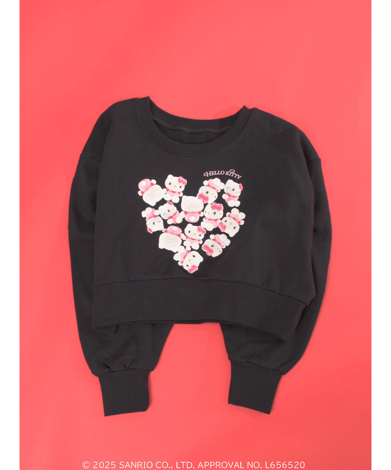 【HELLO KITTY】ハートぬいぐるみスウェット 詳細画像 ブラック 7