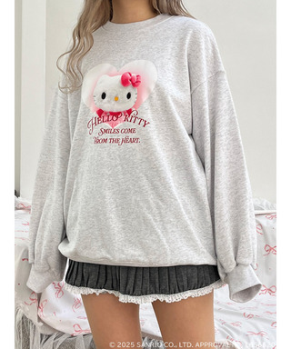 【HELLO KITTY】 SMILES COME FROM THE HEART SWEAT