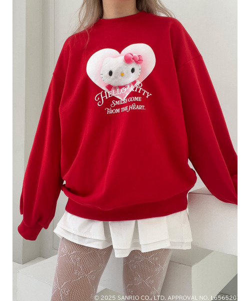 【HELLO KITTY】 SMILES COME FROM THE HEART SWEAT 詳細画像