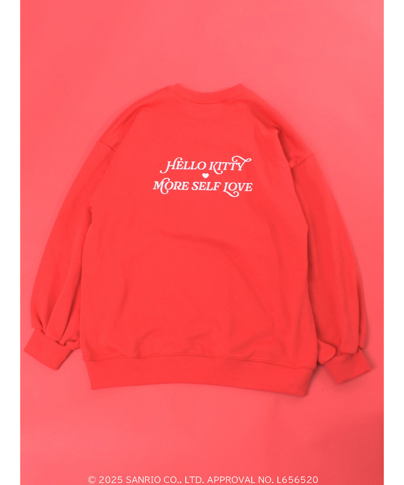 【HELLO KITTY】 SMILES COME FROM THE HEART SWEAT 詳細画像 レッド 10