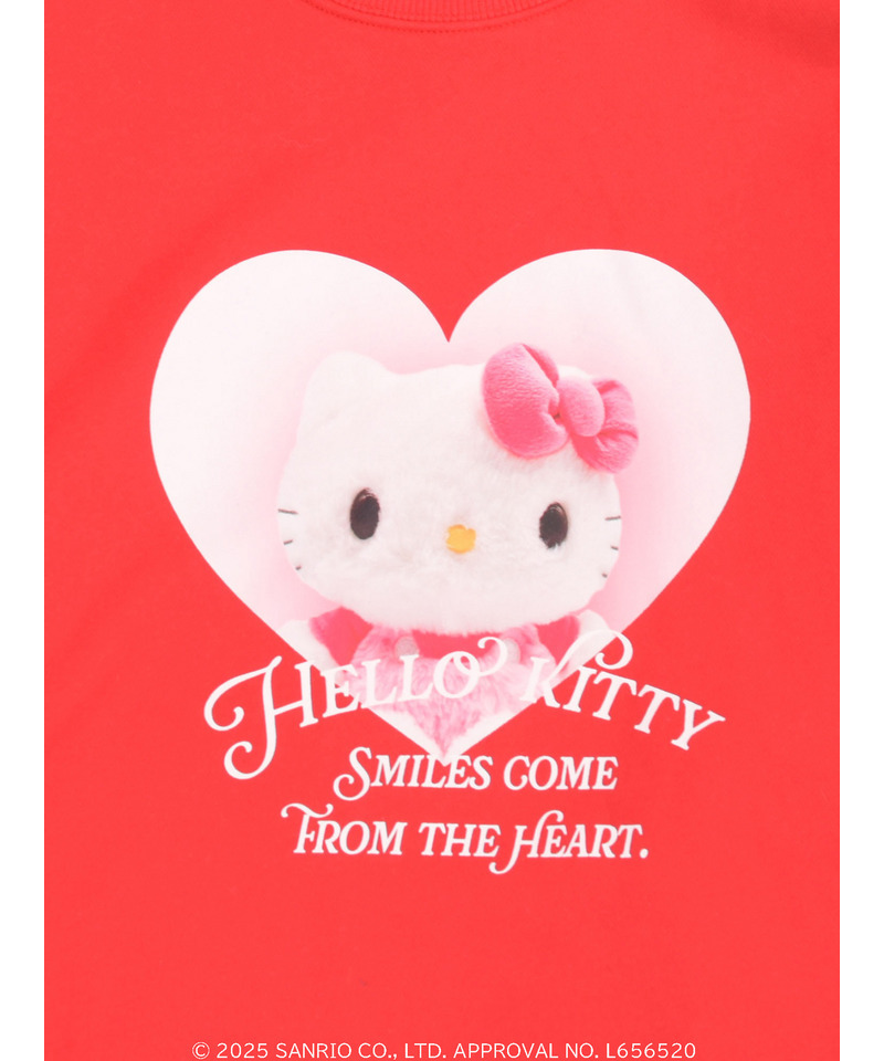 【HELLO KITTY】 SMILES COME FROM THE HEART SWEAT 詳細画像 レッド 11