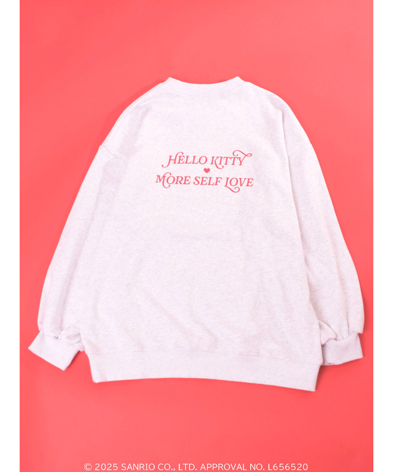 【HELLO KITTY】 SMILES COME FROM THE HEART SWEAT 詳細画像 ライトグレー 11
