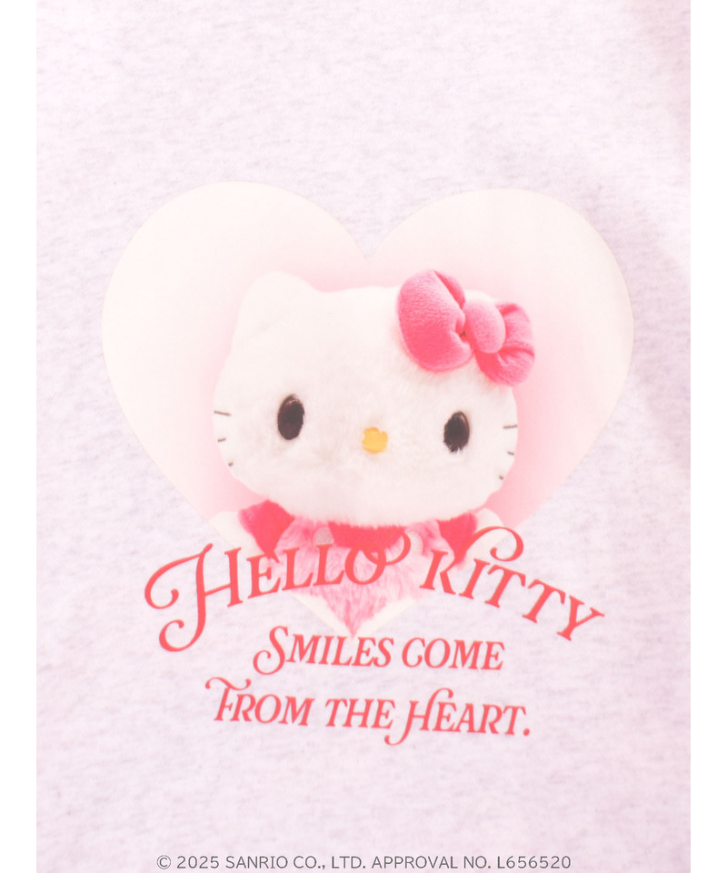 【HELLO KITTY】 SMILES COME FROM THE HEART SWEAT 詳細画像 ライトグレー 12