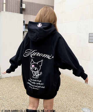 【Sanrio/サンリオキャラクターズ】クロミバックプリントドルマンパーカー