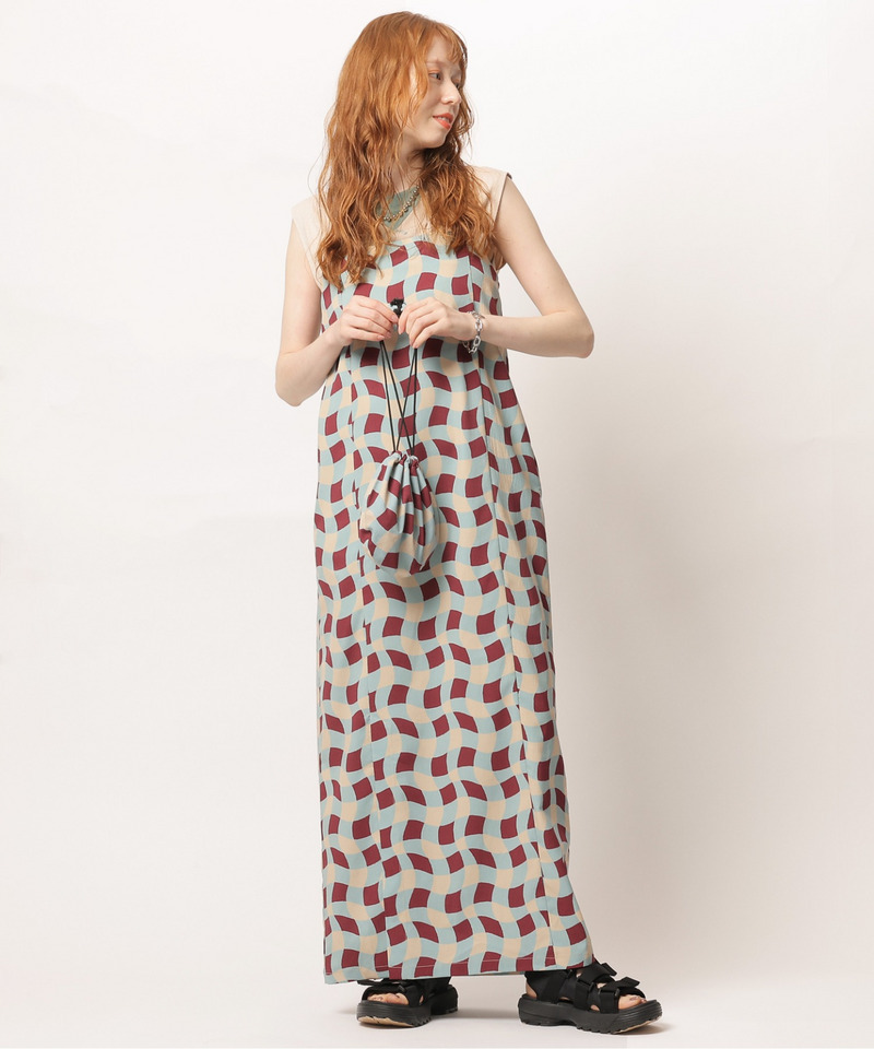 レトロチェック浴衣ワンピース 詳細画像 ベージュ系 10