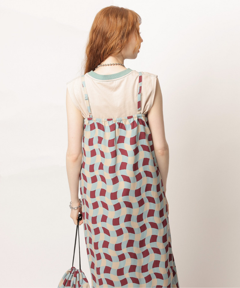 レトロチェック浴衣ワンピース 詳細画像 ベージュ系 12