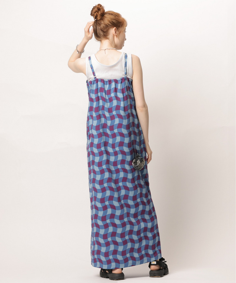 レトロチェック浴衣ワンピース 詳細画像 ブルー系 10