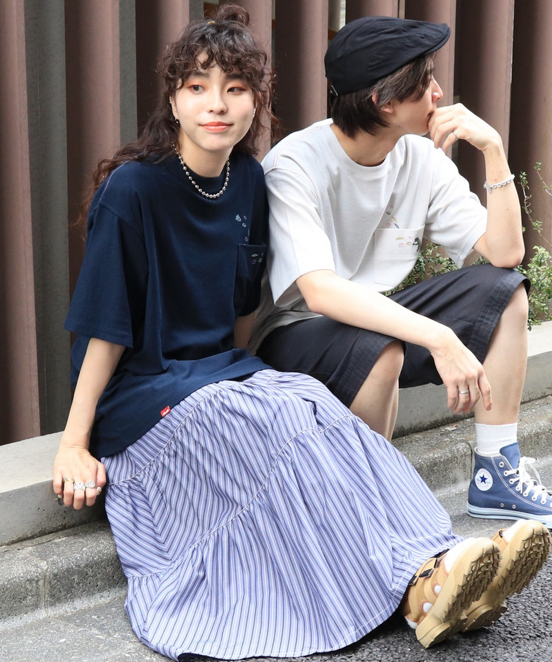 ストライプティアードスカート 詳細画像 ネイビー 9