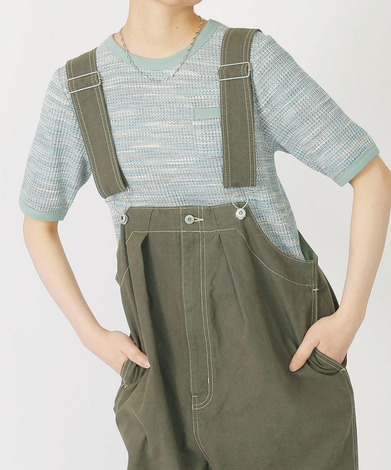 MIXワッフル5分袖リンガーTEE 詳細画像 ブルー 3