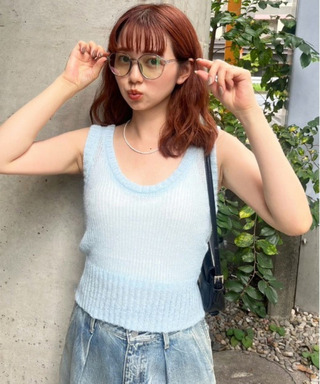 モヘアタッチシアーニットベスト