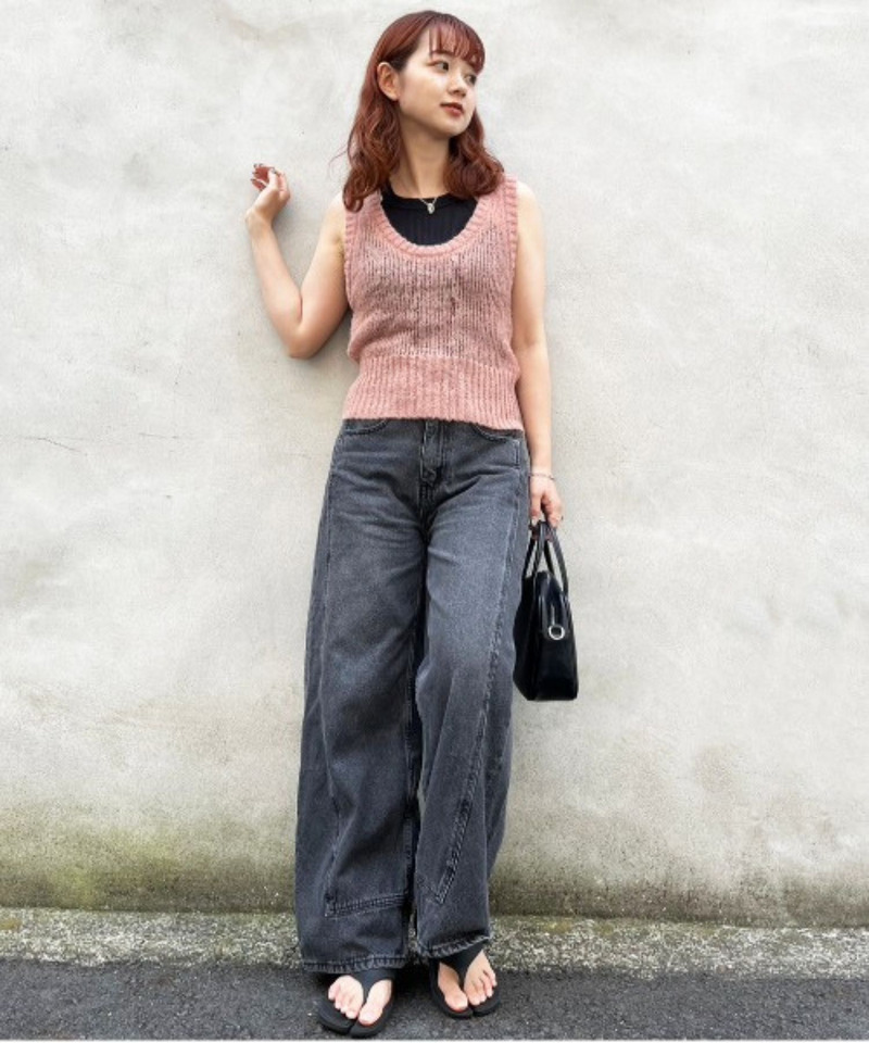 モヘアタッチシアーニットベスト 詳細画像 ピンク 3