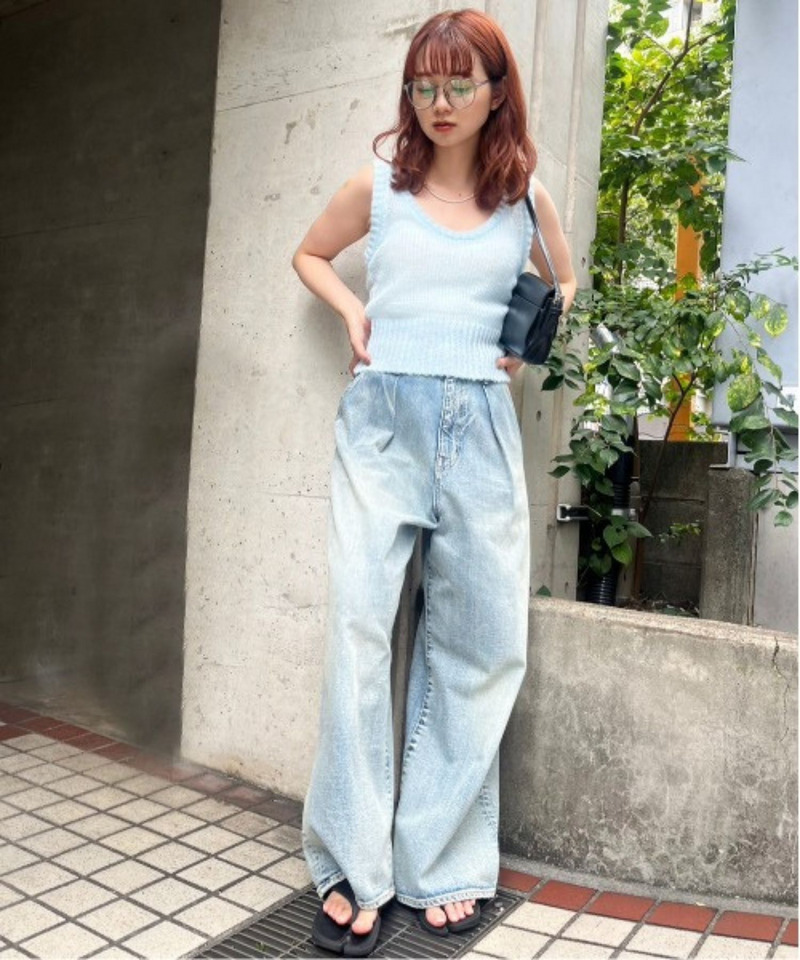 モヘアタッチシアーニットベスト 詳細画像 ブルー 2