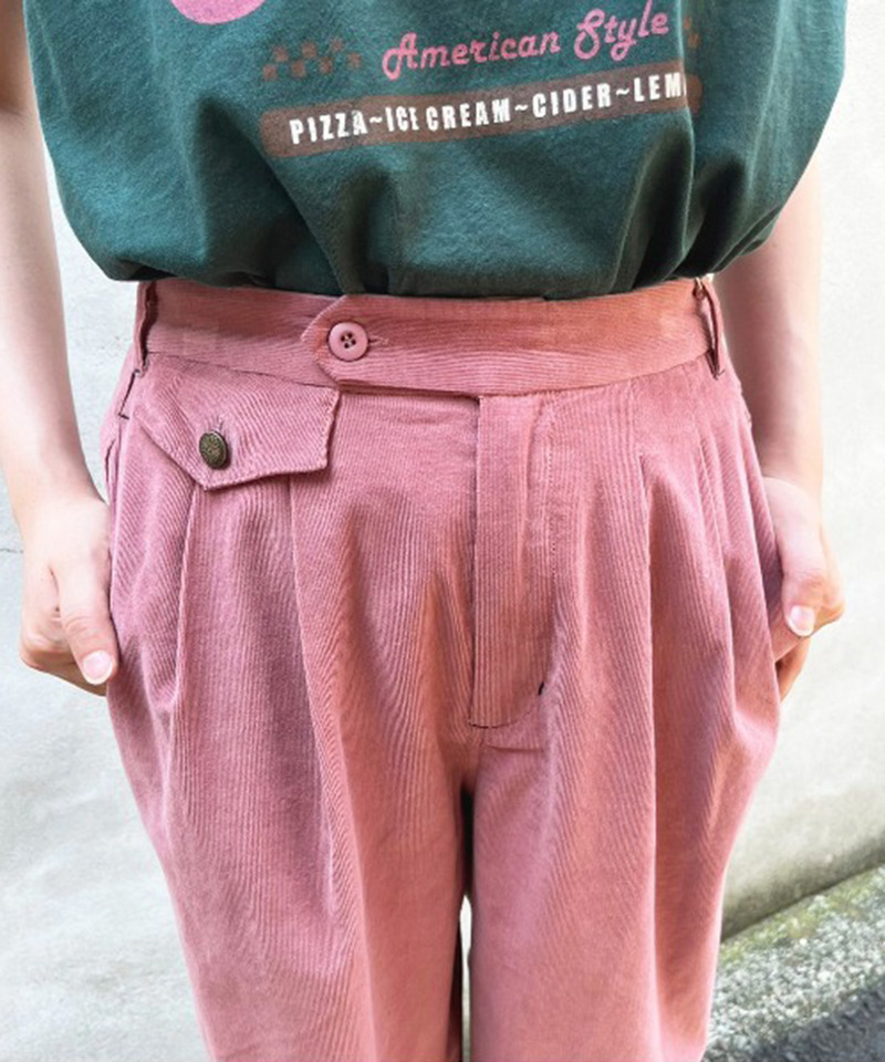 16Wコーデュロイコインポケットパンツ 詳細画像 ピンク 4