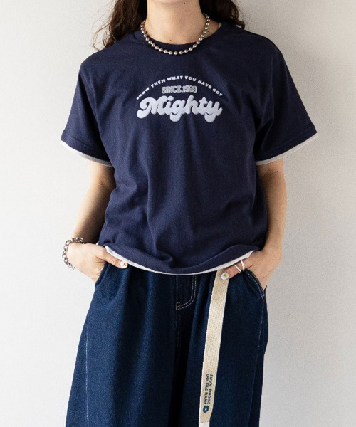 フロッキーロゴプリントTEE 詳細画像