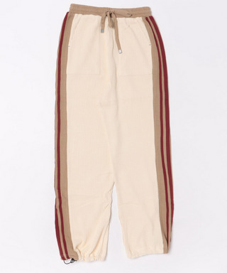 配色切替ワッフルトラックパンツ
