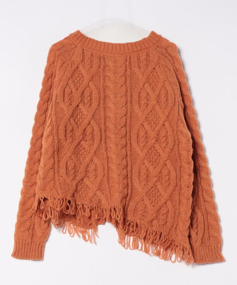 前後2WAYフリンジニットプルオーバー 詳細画像 オレンジ 4