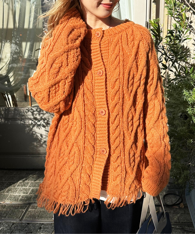 前後2WAYフリンジニットプルオーバー 詳細画像 オレンジ 7