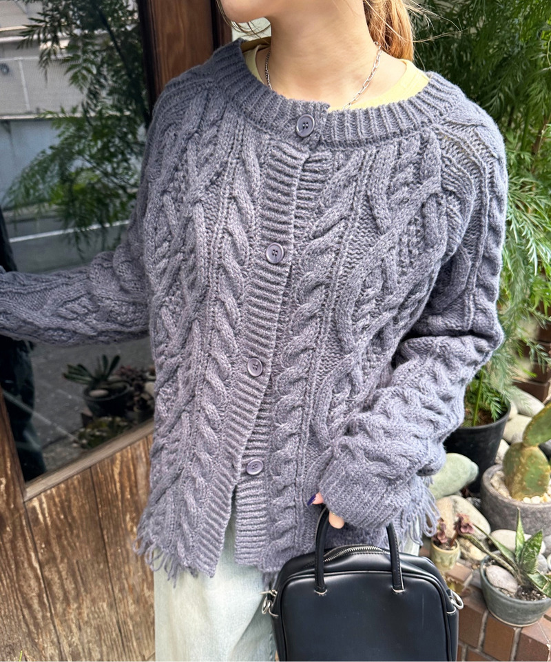 前後2WAYフリンジニットプルオーバー 詳細画像 ブラック系 2