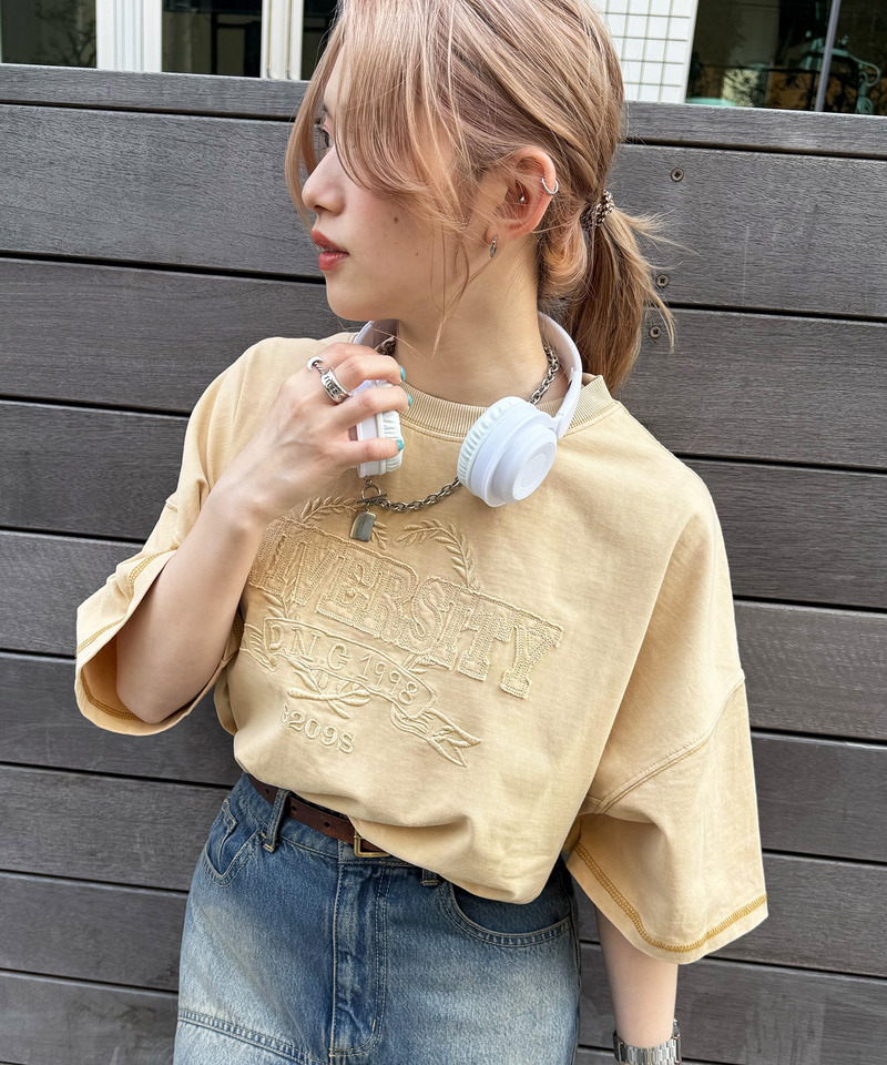 USED加工パッチワークTEE 詳細画像 ベージュ 1