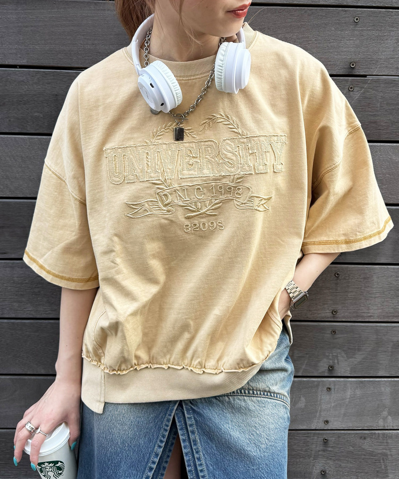 USED加工パッチワークTEE 詳細画像 ベージュ 3