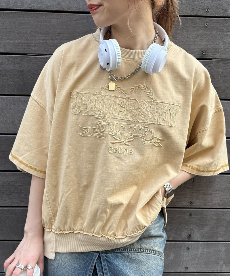 USED加工パッチワークTEE 詳細画像 ベージュ 4