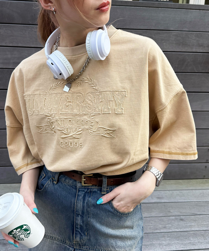 USED加工パッチワークTEE 詳細画像 ベージュ 6