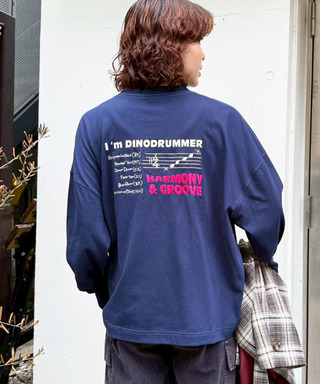 バンドを組みたい恐竜刺しゅうロンTEE