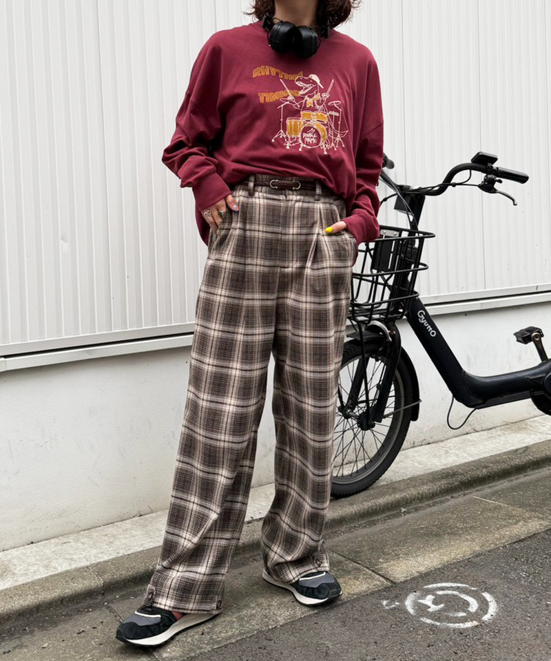 バンドを組みたい恐竜刺しゅうロンTEE 詳細画像 レッド 2