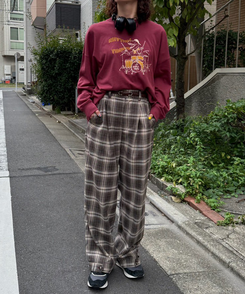 バンドを組みたい恐竜刺しゅうロンTEE 詳細画像 レッド 4