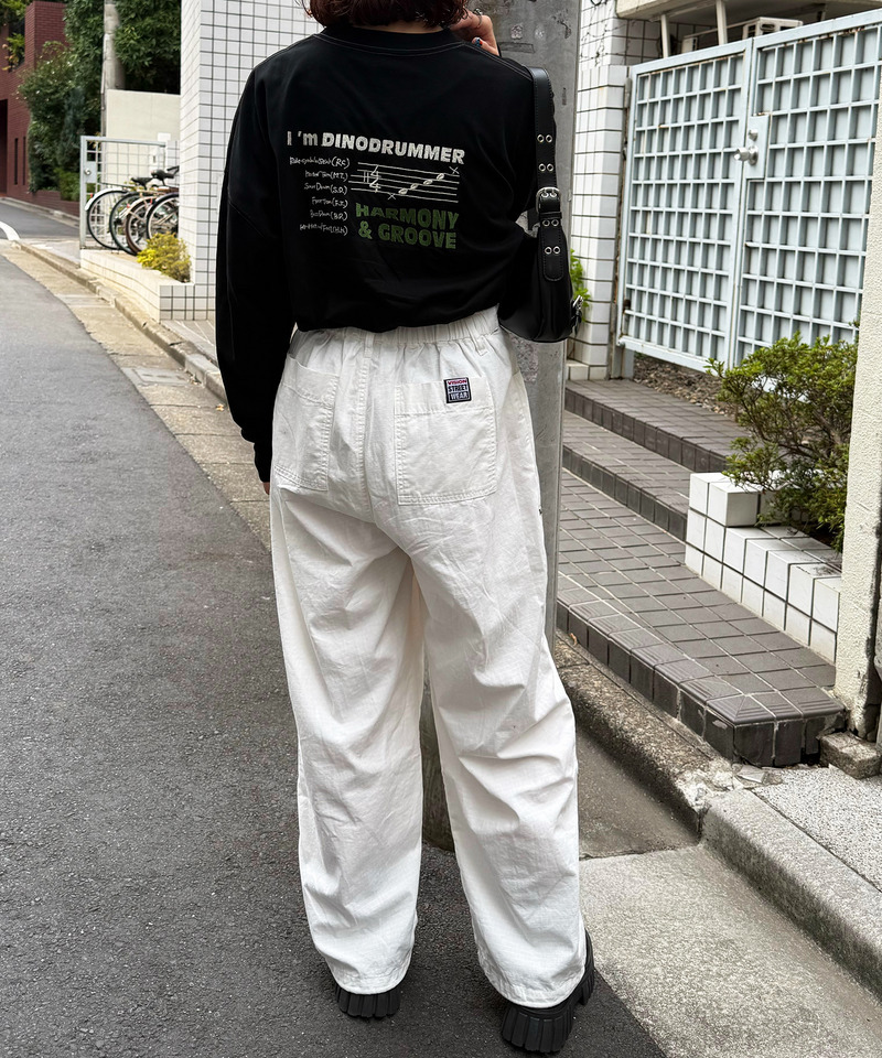 バンドを組みたい恐竜刺しゅうロンTEE 詳細画像 ブラック 7