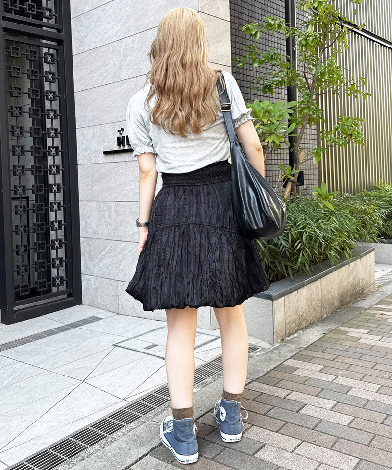 グロッシーバルーンスカート 詳細画像 ブラック 2