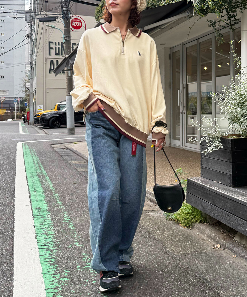 濃淡切替カーブデニムパンツ 詳細画像 デニムブルー 8