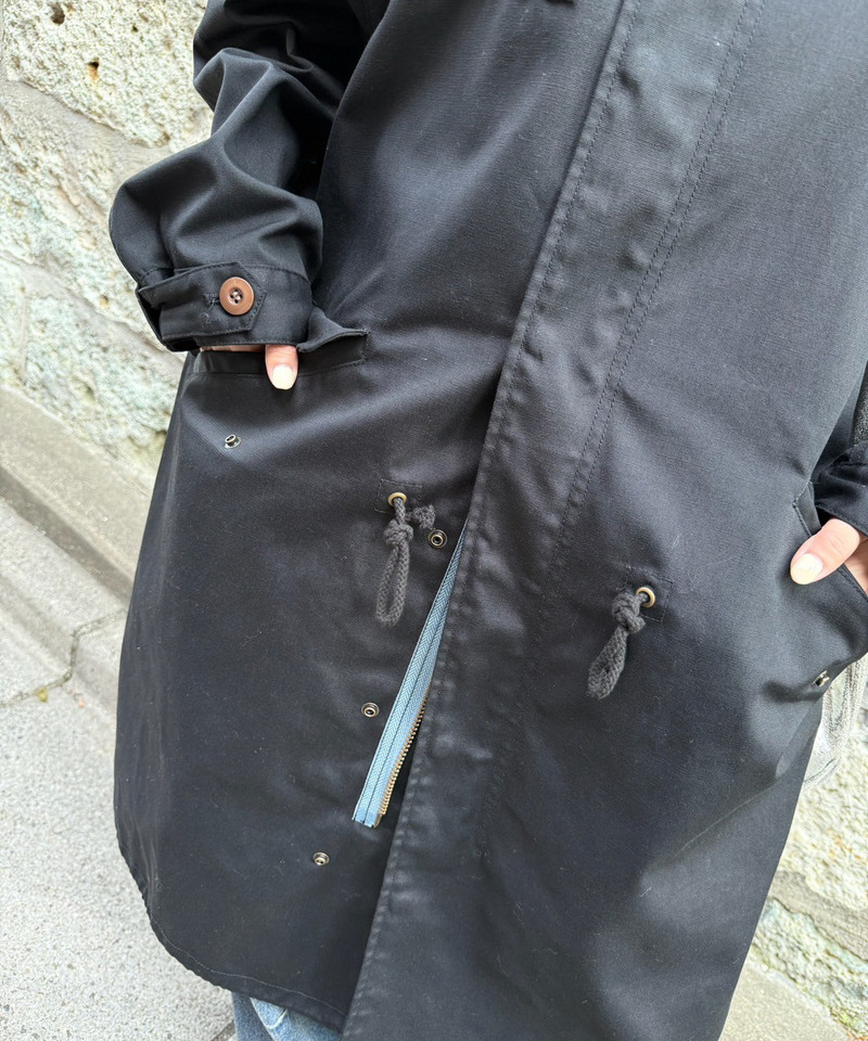 M-65 フィッシュテールライナー付きミリタリーコート 詳細画像 ブラック 12