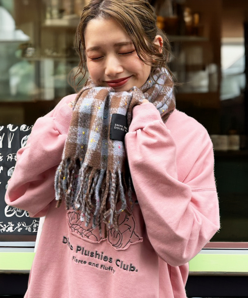 カラーネップチェックマフラー 詳細画像 ブルー 10