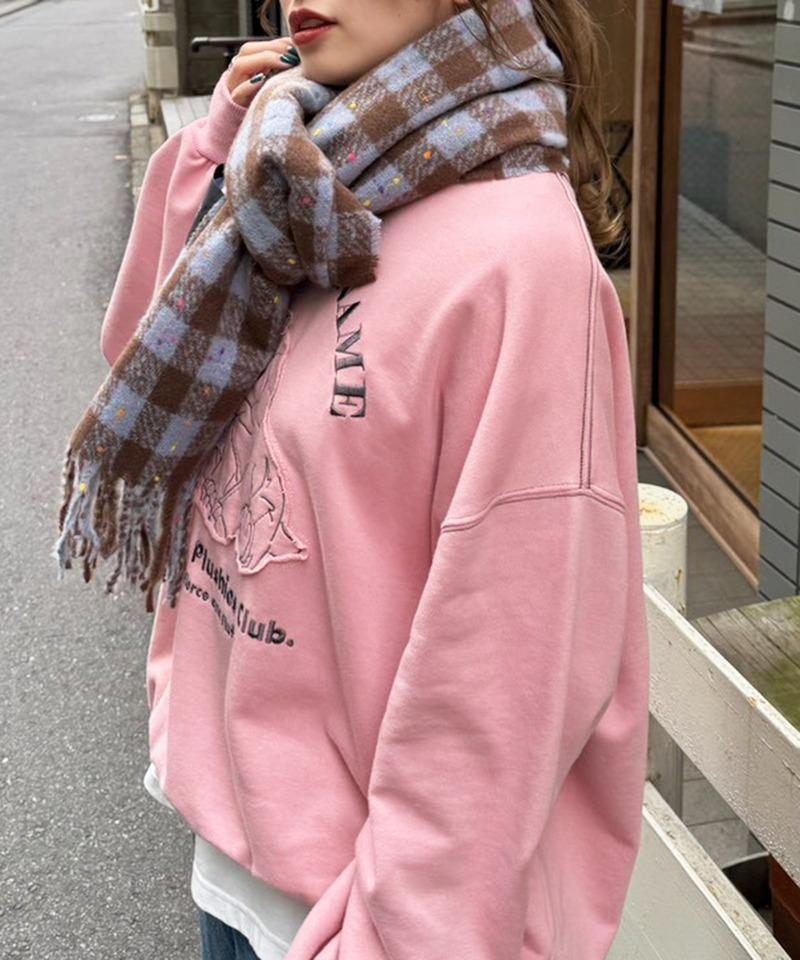 カラーネップチェックマフラー 詳細画像 ブルー 4