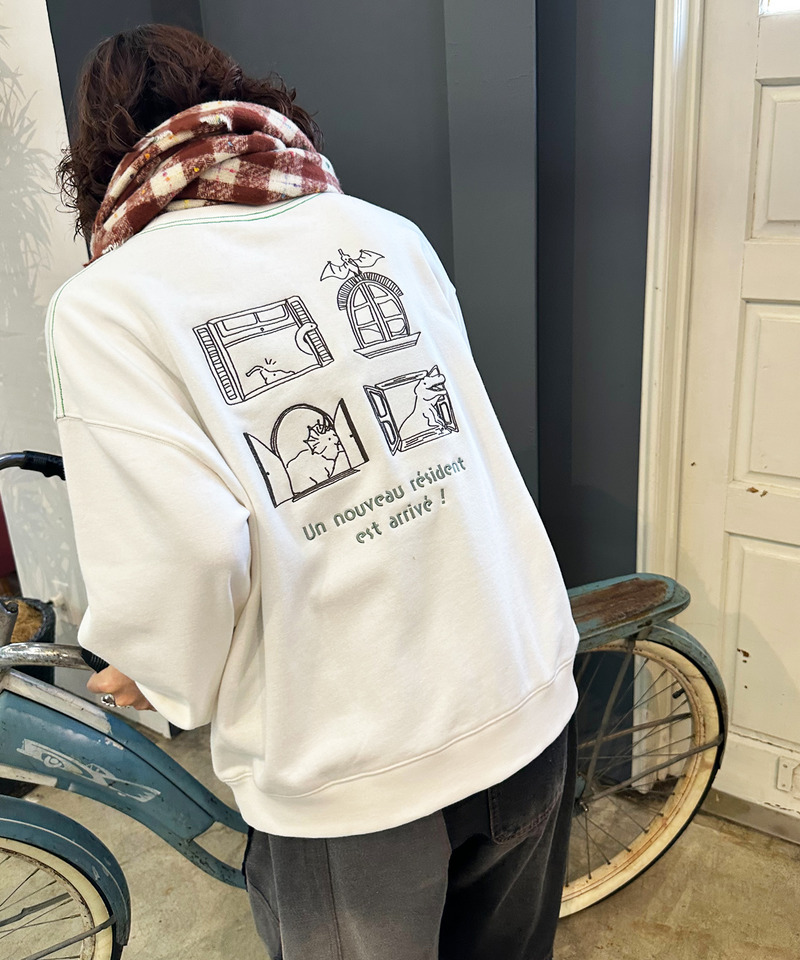 みんなで住みたい恐竜プルオーバー 詳細画像 オフホワイト 11