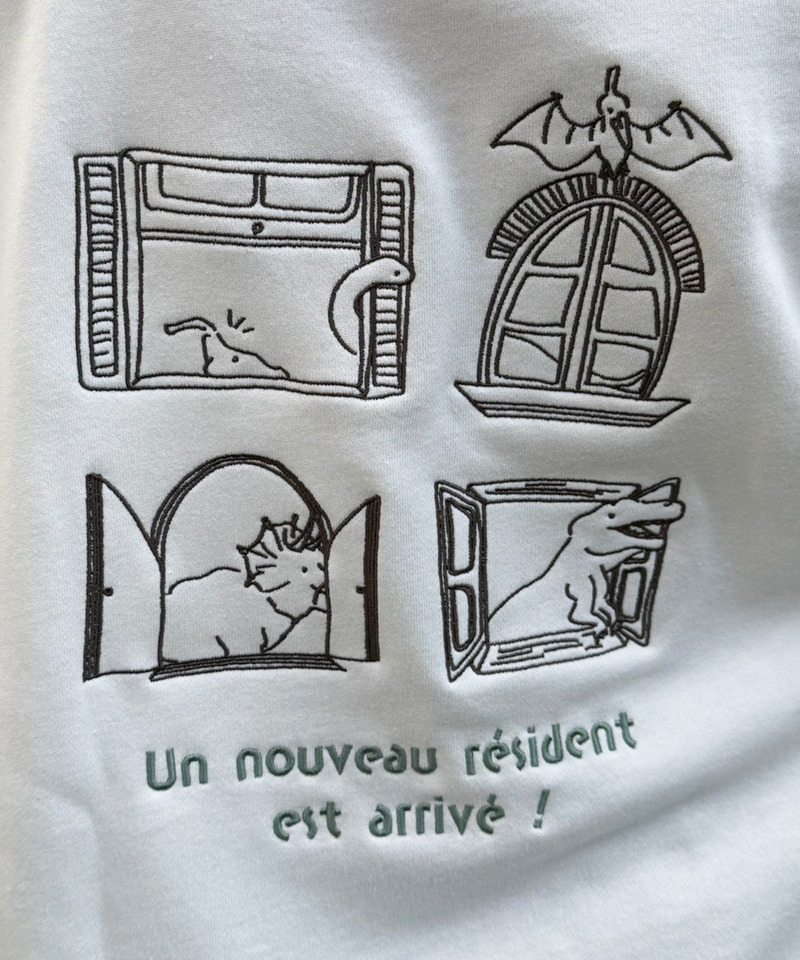 みんなで住みたい恐竜プルオーバー 詳細画像 オフホワイト 14