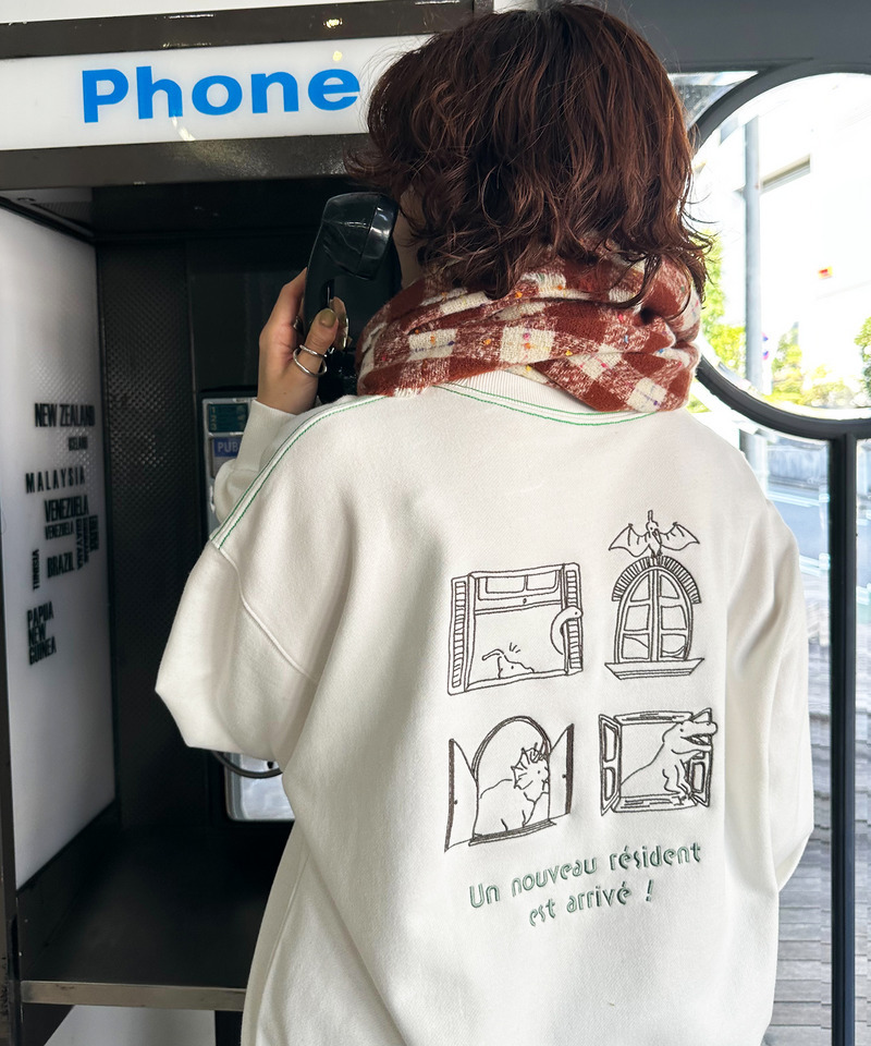 みんなで住みたい恐竜プルオーバー 詳細画像 オフホワイト 9