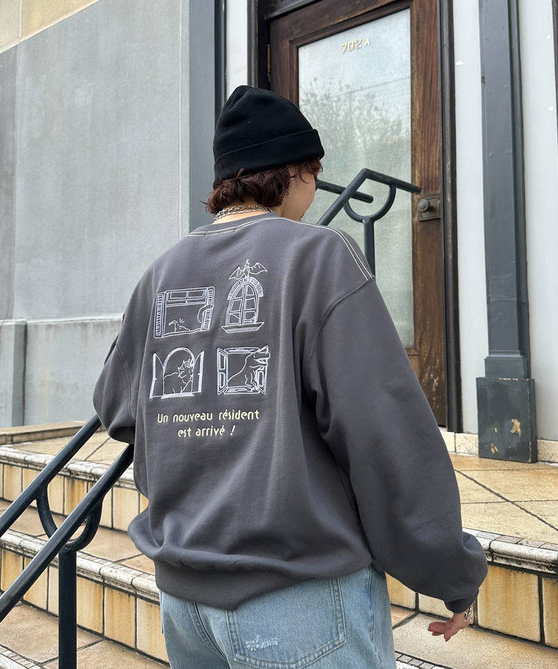 みんなで住みたい恐竜プルオーバー 詳細画像 ブラック系 4